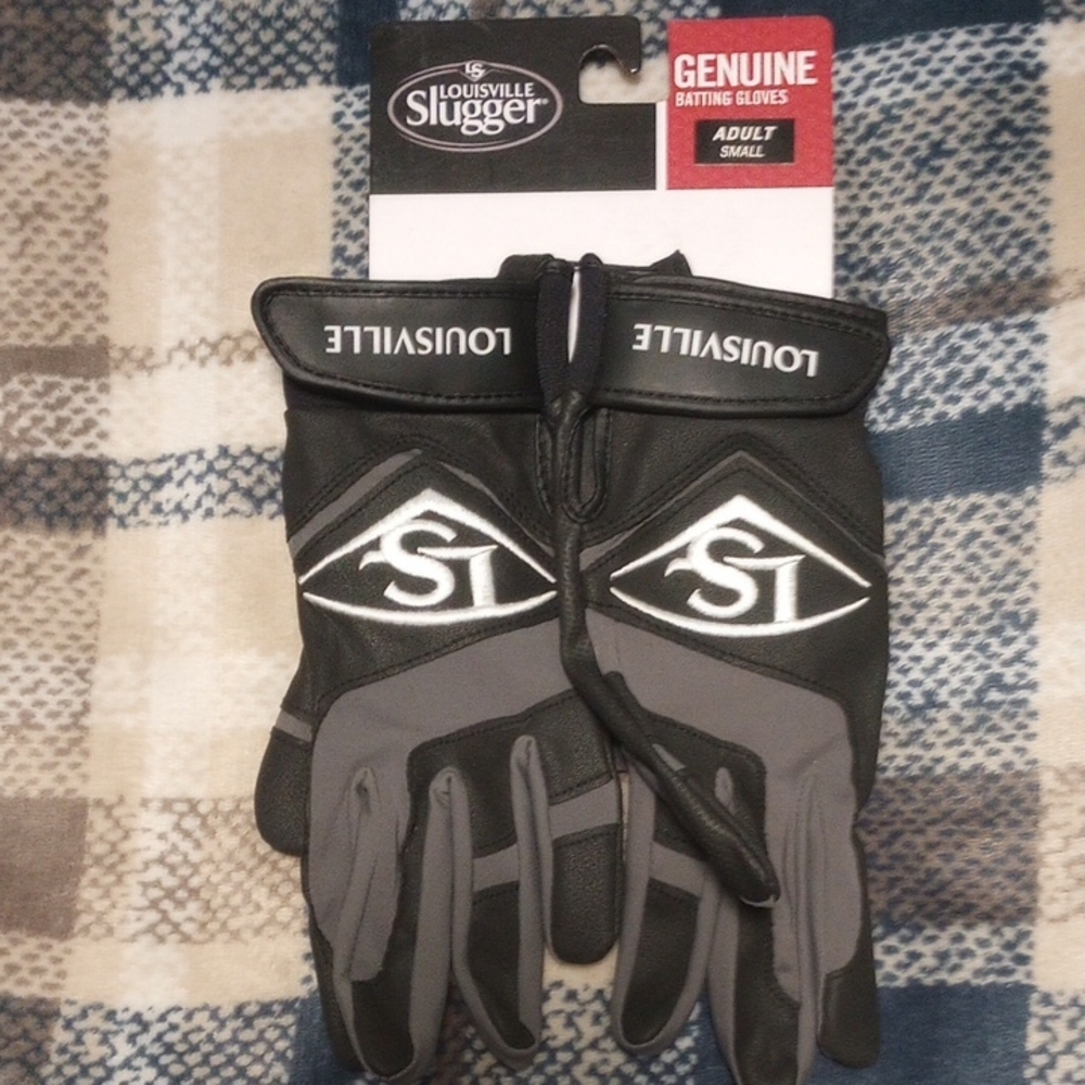 Louisville Slugger Black and Gray Batting Gloves Size Small